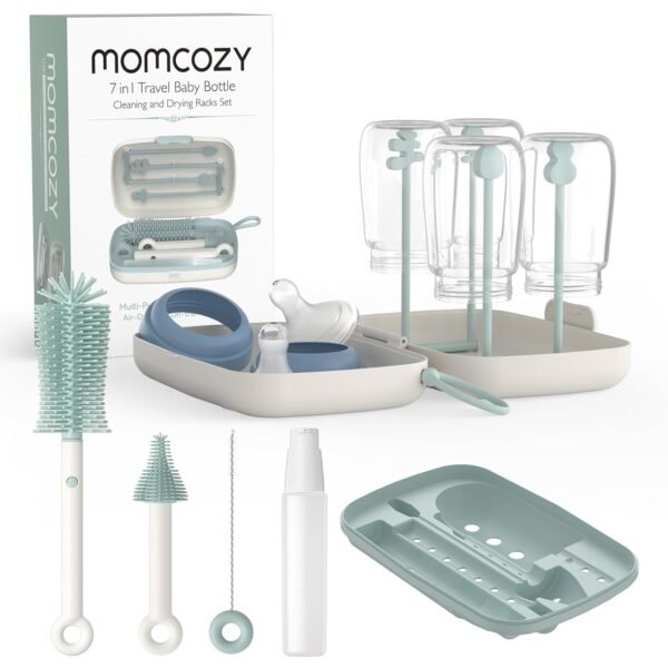 Momcozy Bottle Brush Set - Baby Bottle Cleaner Kit with Silicone Brush, Nipple B... - Image 2