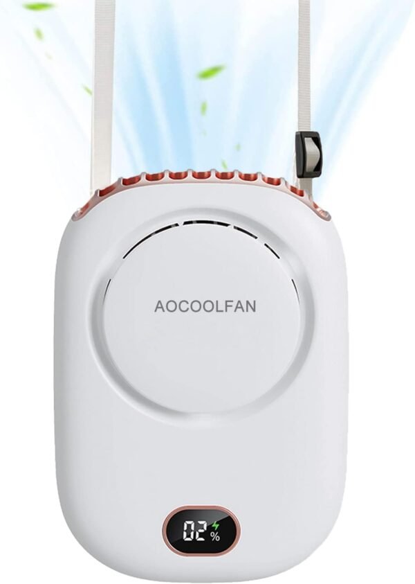 Portable Neck Fan, Mini Small Personal Handheld Fan USB Rechargeable 3 Speed for... - Image 2