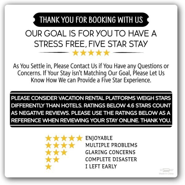 White & Black Airbnb Review Fridge Magnet, VRBO Airbnb Essentials for Hosts, Air... - Image 2