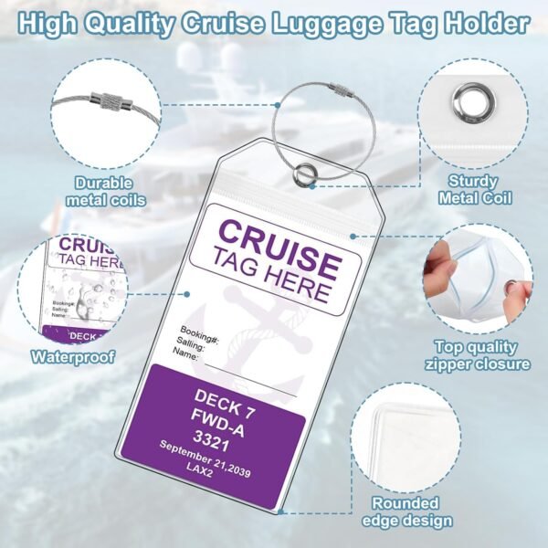 Cruise Luggage Tag Holder, Cruise Luggage Tag Holder can be Used for 2025Carniva... - Image 5