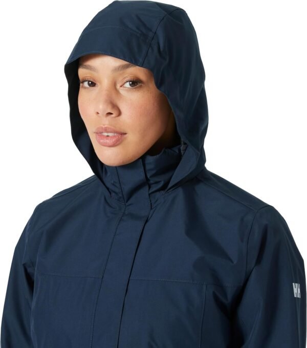 Helly-Hansen Womens Aden Waterproof Breathable Hooded Long Rain Jacket - Image 4