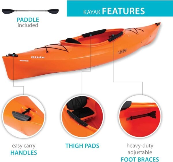 Lifetime 90321 Glide 98 Sit-in Kayak, Paddle Included - Image 5