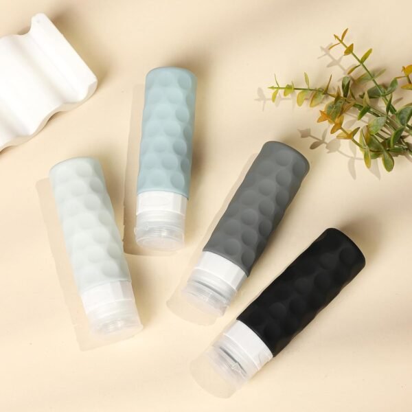 Travel Bottles for Toiletries, 4pcs Tsa Approved 3oz Travel Size Containers, BPA... - Image 8