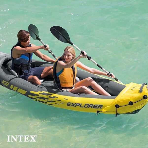 Intex 68307EP Explorer K2 Inflatable Kayak Set: Includes Deluxe 86in Aluminum Oa... - Image 6