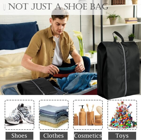 Shoe Bags for Travel, Set of 4 Pack Shoe Travel Bags for Packing, Large Waterpro... - Image 7