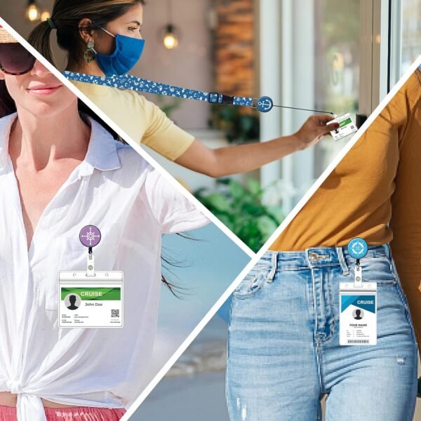 3 Pack Retractable Cruise Lanyard for Ship Cards Adjustable with Id Badge Reel H... - Image 6