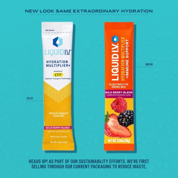 Liquid I.V.® Hydration Multiplier +Immune Support - Wild Berry Blend | Electroly... - Image 4