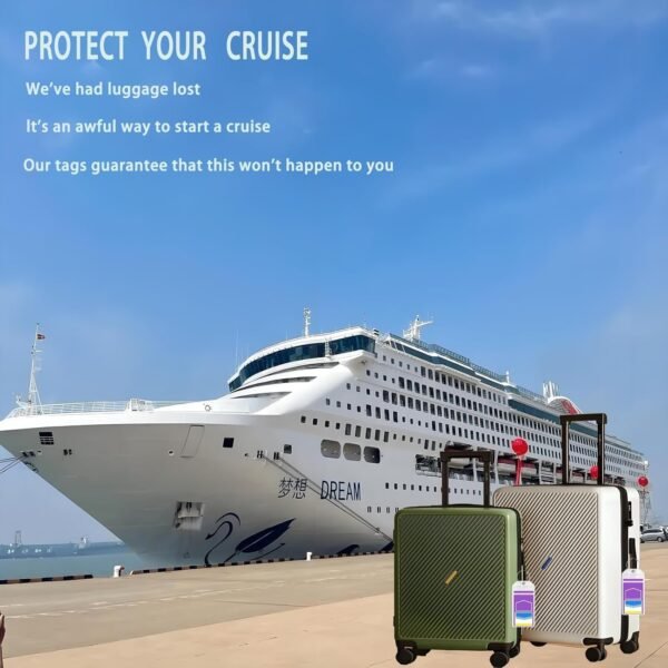 4 Piece 7.5"× 3.3" Luggage Tags for Suitcases, Cruise Ship Essentials, Cruise Lu... - Image 6