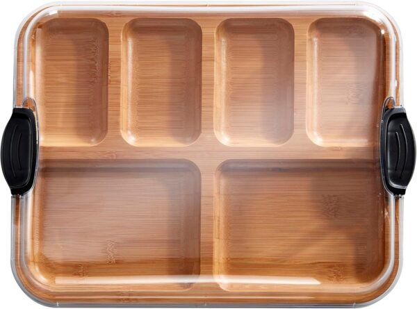 FARBERWARE Build-A-Board Bamboo Cutting Board with Built-In Compartments and Cle... - Image 3