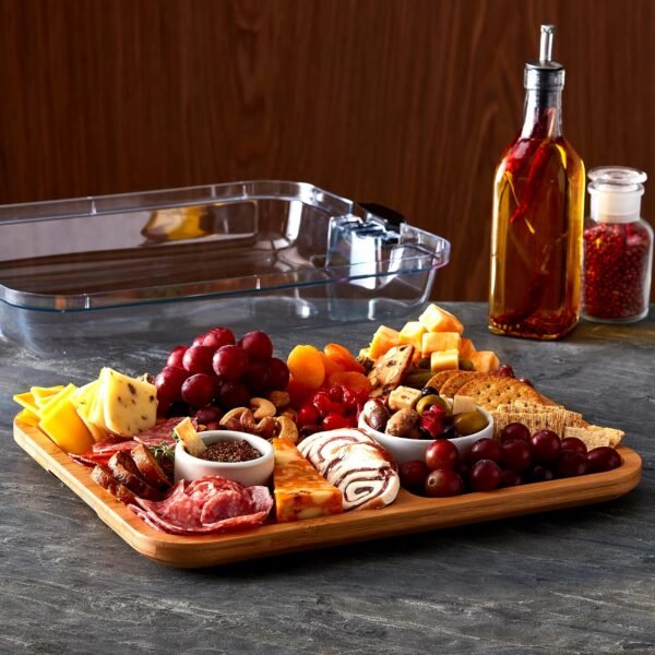 FARBERWARE Build-A-Board Bamboo Cutting Board with Built-In Compartments and Cle... - Image 9