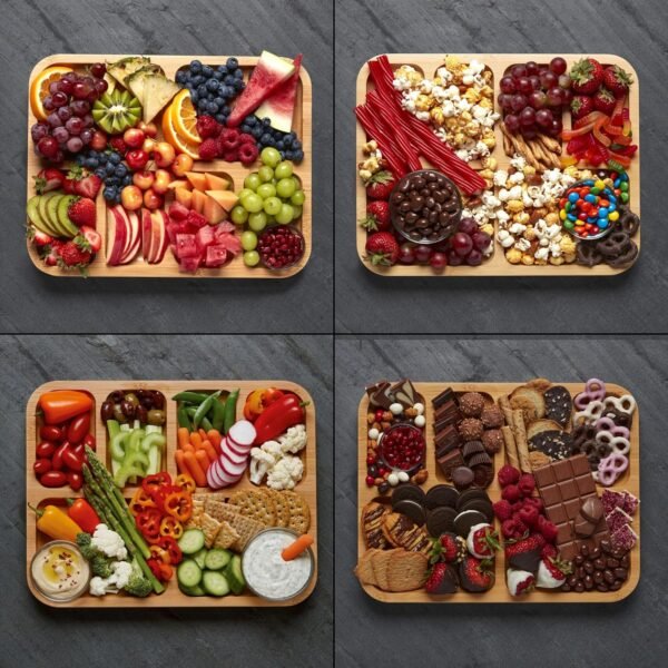 FARBERWARE Build-A-Board Bamboo Cutting Board with Built-In Compartments and Cle... - Image 10