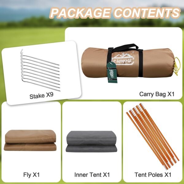 1 Person Tent for Camping Hiking Mountain Hunting Backpacking Tents 4 Season Res... - Image 8