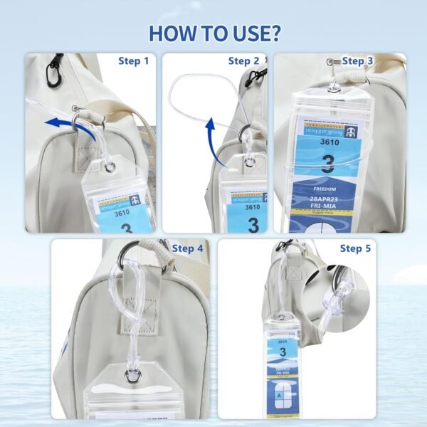 8 Pack Cruise Luggage Tag Holder, Cruise Essentials 2025 for NCL, Princess, Carn... - Image 8