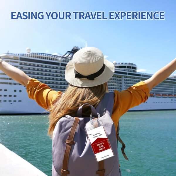 8 Pack Cruise Luggage Tag Holder, Cruise Essentials 2025 for NCL, Princess, Carn... - Image 9
