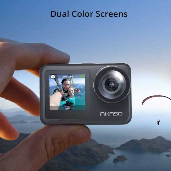 AKASO Brave 7 LE 4K30fps Action Camera with 64GB MicroSDXC U3 Memory Card Access... - Image 3