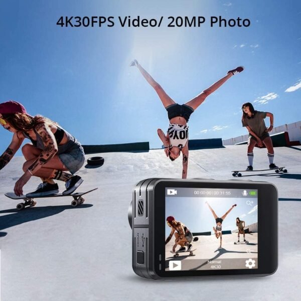 AKASO Brave 7 LE 4K30fps Action Camera with 64GB MicroSDXC U3 Memory Card Access... - Image 5