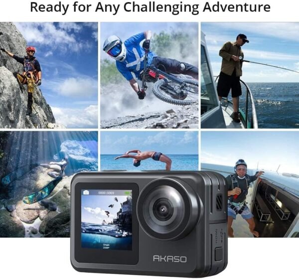 AKASO Brave 7 LE 4K30fps Action Camera with 64GB MicroSDXC U3 Memory Card Access... - Image 7