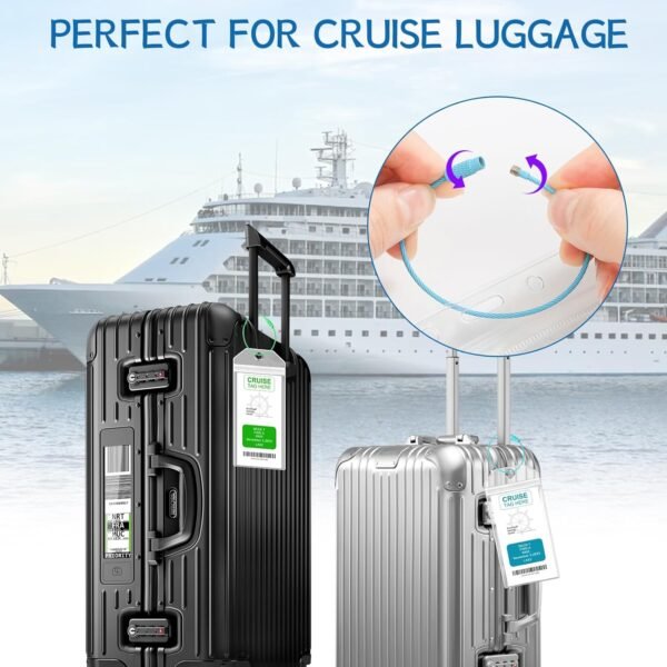 8 Pack Cruise Lanyards Set for Ship Cards, with Retractable Badge Reel Waterproo... - Image 7