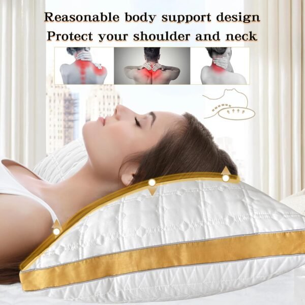 Cooling King Size Pillows Set of 2, Hotel Quality Bed Pillows for Side, Back, St... - Image 5