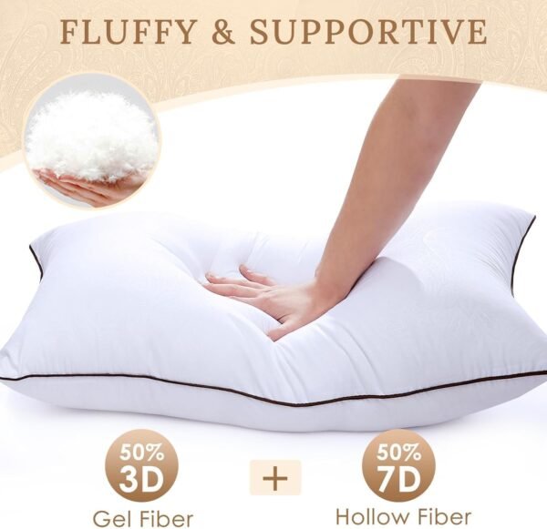 HUXMEYSON Pillows Standard Size Set of 4, Bed Pillows Set of 4, Down Alternative... - Image 3