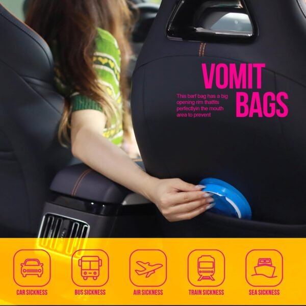 YGDZ Vomit Bags Disposable, 15 Pack Barf Throw Up Emesis Puke Nausea for Travel ... - Image 7