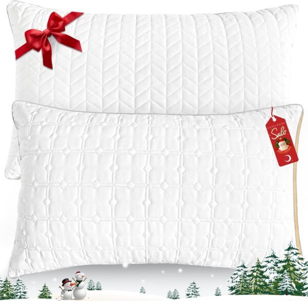 Cooling King Size Pillows Set of 2, Hotel Quality Bed Pillows for Side, Back, St... - Image 2