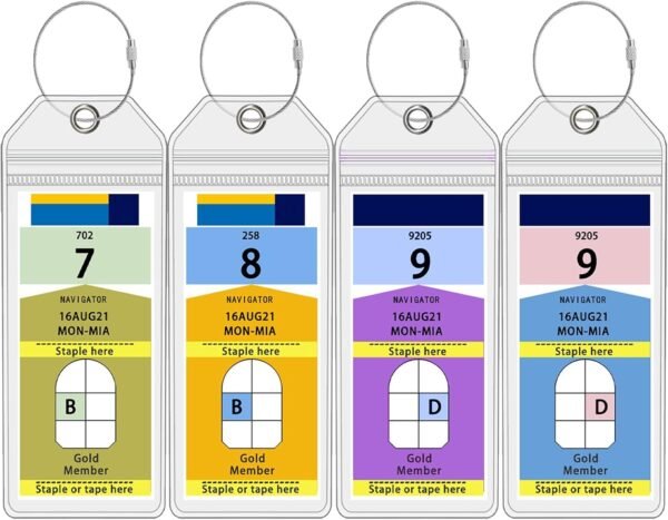 CruiSeaU 4 Packs Cruise Luggage Tag Holders for Royal Caribbean & Celebrity Crui... - Image 2