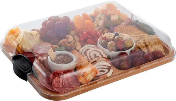 FARBERWARE Build-A-Board Bamboo Cutting Board with Built-In Compartments and Cle... - Image 2
