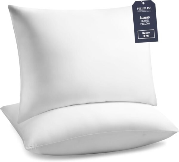 Hotel Collections Bed Pillows, Queen Size Set of 2, 2025 Updated Down Alternativ... - Image 2