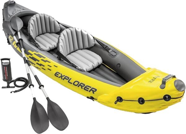Intex 68307EP Explorer K2 Inflatable Kayak Set: Includes Deluxe 86in Aluminum Oa... - Image 2
