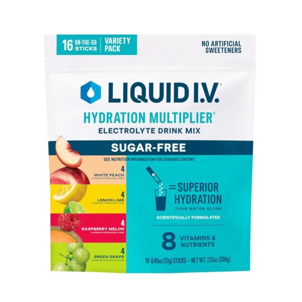 Liquid I.V.® Hydration Multiplier Sugar-Free - Raspberry Melon, Lemon Lime, Whit... - Image 2