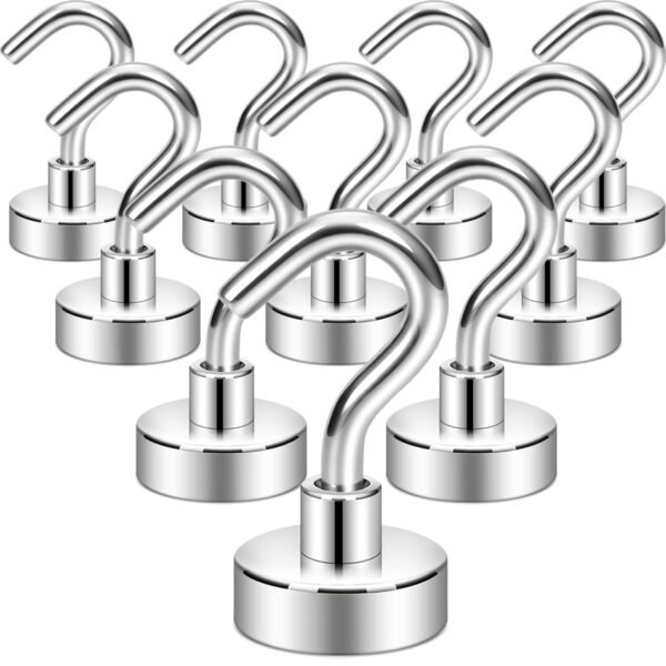 Neosmuk Magnetic Hooks,30lb+ Heavy Duty Earth Magnets with Hook for Refrigerator... - Image 2