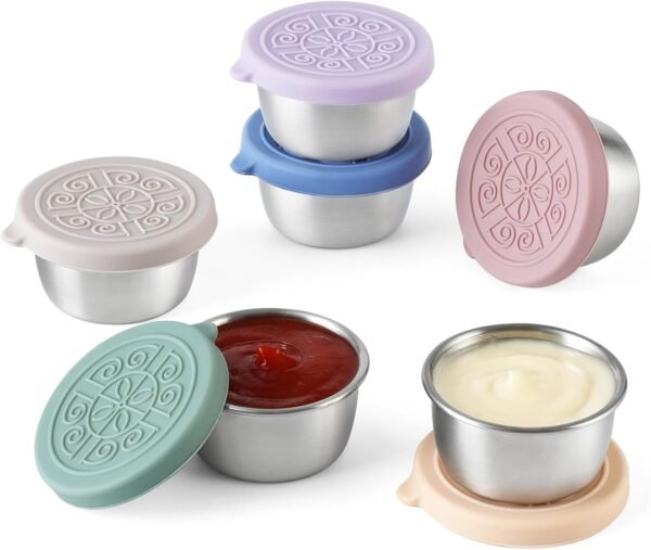 VITEVER [6 Pack] Salad Dressing Container To Go, 1.6 oz Small Condiment Containe... - Image 2