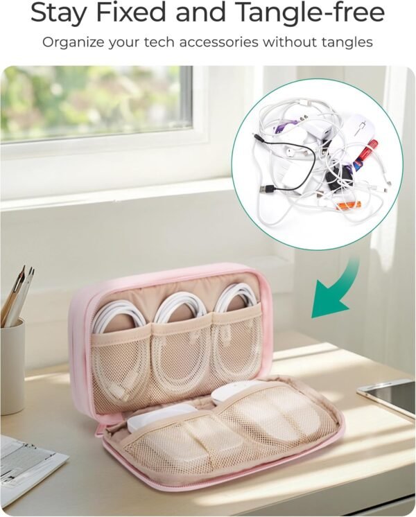 BAGSMART Electronics Organizer Travel Case, Cord Storage for Chargers Cables Pho... - Image 4