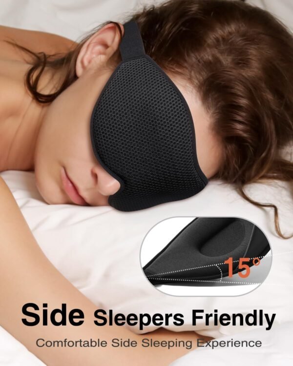 MABAO Sleep Mask for Side Sleeper, Eye Mask for Sleeping Women Men, 3D Contoured... - Image 3