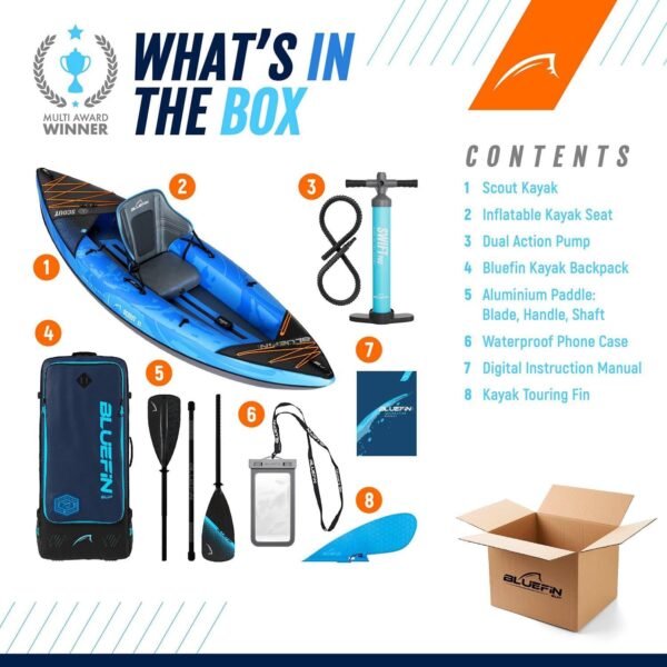 Premium Bluefin Ranger & Scout Inflatable Kayak - Inflatable 1 & 2 Person Kayak ... - Image 4
