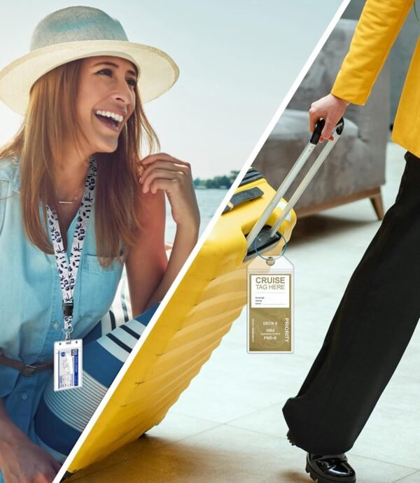 6 Pack Luggage Tag Holder, 2 Pack Lanyard for Ship Cards, For Royal Caribbean, C... - Image 7