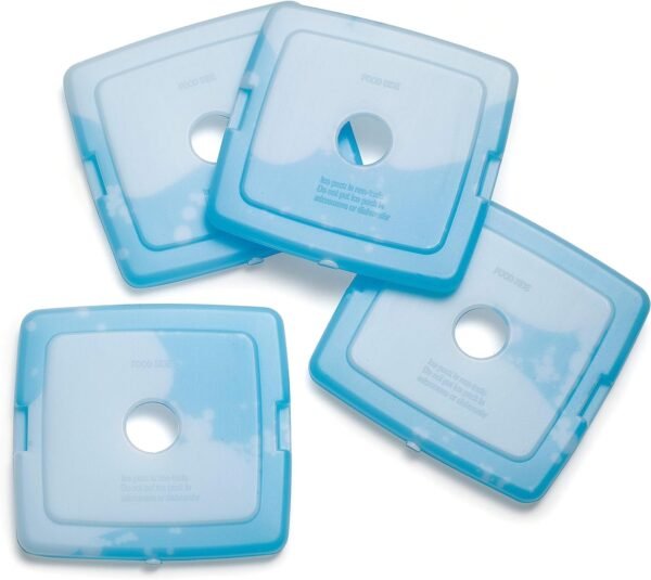 Cool Coolers By Fit & Fresh 4 Pack Slim Ice Packs, Quick Freeze Space Saving Reu... - Image 4