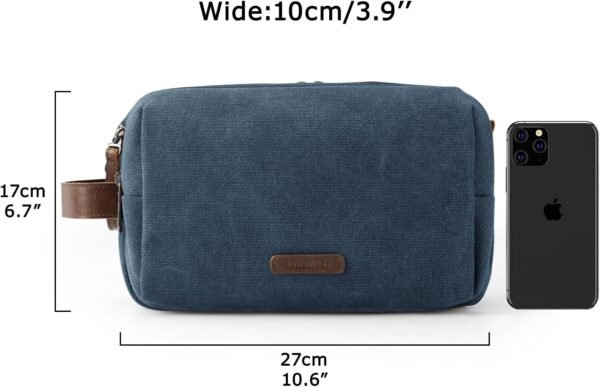 BAGSMART Toiletry Bag for Men, Canvas Travel Toiletry Organizer Dopp Kit Water-r... - Image 7
