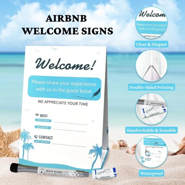 Guest Book for Vacation Home, 240 Page Visitor Guest Book for Airbnb, Beach Hous... - Image 6
