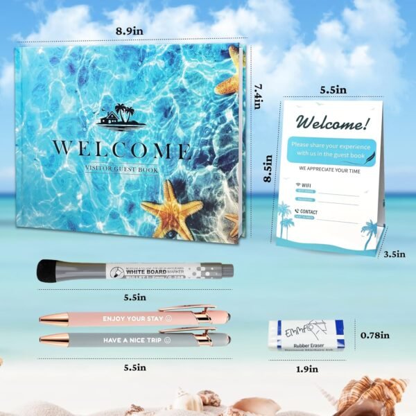 Guest Book for Vacation Home, 240 Page Visitor Guest Book for Airbnb, Beach Hous... - Image 7