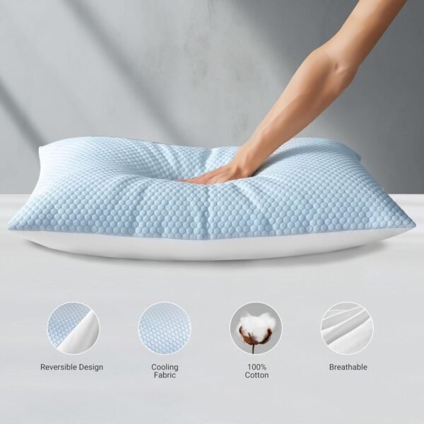 Hotel Grand Medium Firm Queen Size Hotel Collection Luxury Bed Pillows Set of 2 ... - Image 7