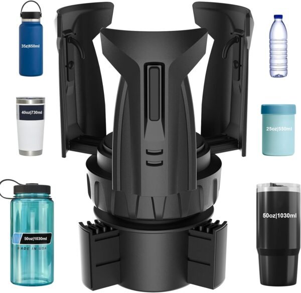 Automatic Car Cup Holder Expander, Large Water Bottles Holder for Yeti, Hydro Fl... - Image 2