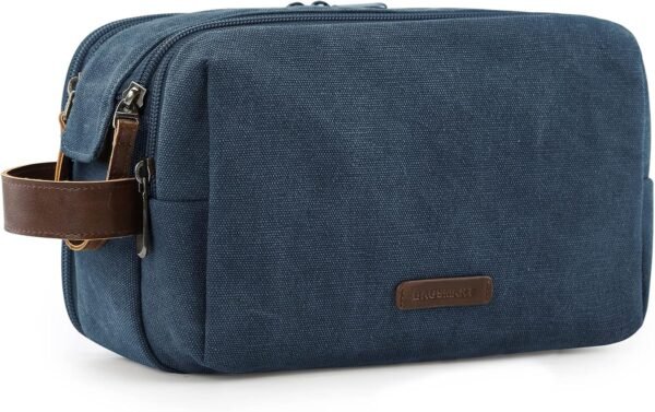 BAGSMART Toiletry Bag for Men, Canvas Travel Toiletry Organizer Dopp Kit Water-r... - Image 2