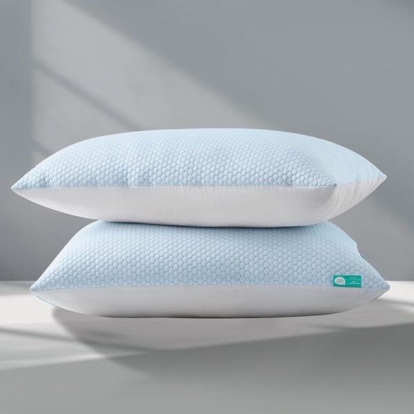 Hotel Grand Medium Firm Queen Size Hotel Collection Luxury Bed Pillows Set of 2 ... - Image 2