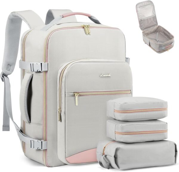 LOVEVOOK Carry on Travel Backpack, 40L Waterproof Large 17inch Laptop Luggage Da... - Image 2