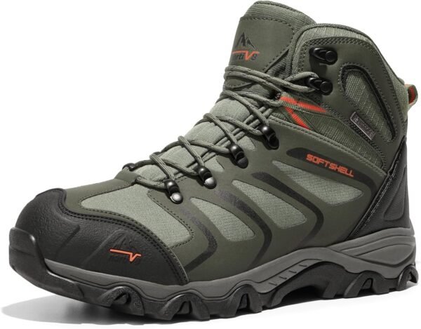 NORTIV 8 Men's Ankle High Waterproof Hiking Boots Outdoor Lightweight Shoes Trek... - Image 2