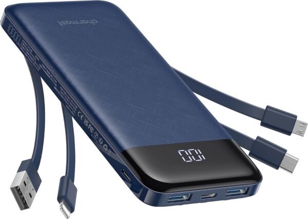 charmast Portable Charger with Built in Cables, Power Bank with Cords Wires, Sli... - Image 2